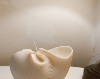 Handmade Soy Wax Shell Candle: Coastal Decor Gift