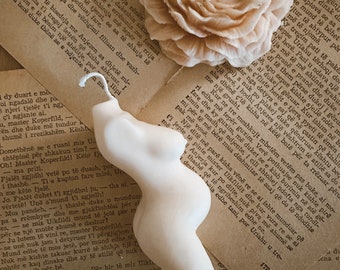 Female Torso Candle: Handmade Body Positive Gift