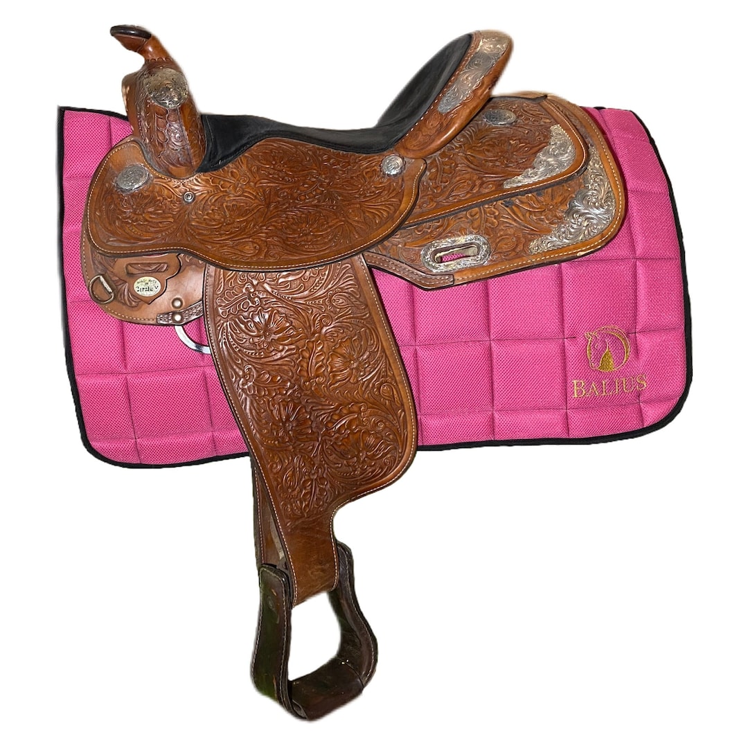 Pink Western Saddle Pad Horse Tack Western Pleasure Rodeo Etsy