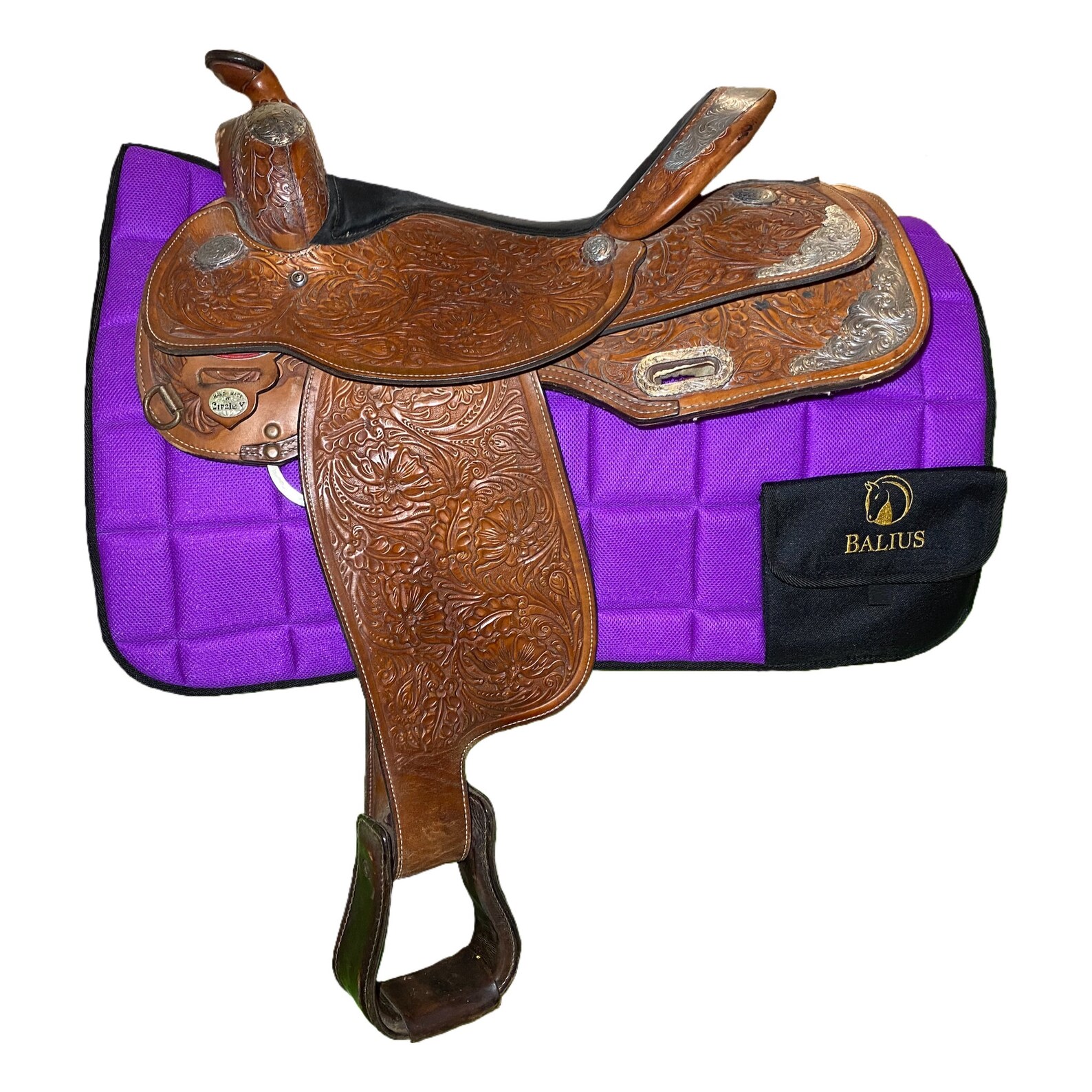 Purple Western Saddle Pad Horse Tack Western Pleasure Rodeo Etsy