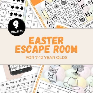 Easter Escape Room for Kids, Printable Party Game, Easter Activity, Escape Room at Home, Family Game Night, Mystery Puzzle