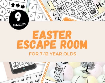 Easter Escape Room for Kids, Printable Party Game, Easter Activity, Escape Room at Home, Family Game Night, Mystery Puzzle