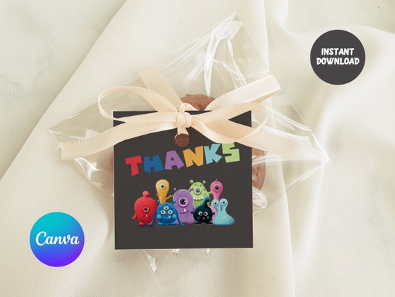 5 Little Monsters: Party Favor Thank You Tags