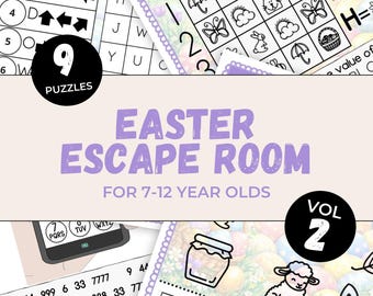 Easter Escape Room for Kids, Printable Party Game, Easter Activity, Escape Room at Home, Family Game Night, Mystery Puzzle