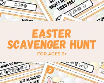 Easter Scavenger Hunt for Kids, Printable Party Game, Easter Sunday Activity, Indoor Kids Treasure Hunt, Rainy Day Activity