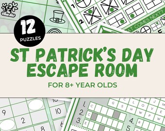 St Patrick's Day Escape Room for Kids, Printable Party Game, Paddy's Day Activity, Escape Room at Home, Family Game Night, Mystery Puzzle