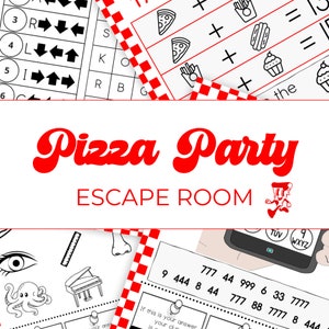 Pizza Party Escape Room for Kids, Printable Party Game, Escape the Room Activity, Escape Room at Home, Family Game Night, Mystery Puzzle