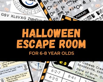 Halloween Escape Room for Kids, Printable Party Game, Halloween Activity, Escape Room at Home, Family Game Night, Class Activity
