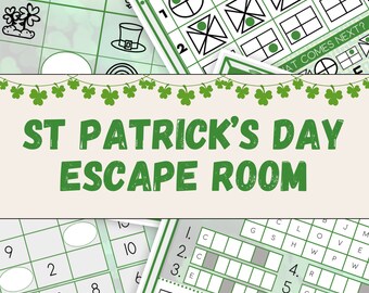 St Patrick's Day Escape Room for Kids, Printable Party Game, Paddy's Day Activity, Escape Room at Home, Family Game Night, Mystery Puzzle