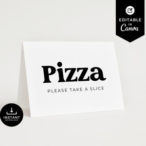 Cartes de buffet minimalistes, panneau alimentaire simple, baby shower moderne, tente alimentaire, modèle Canva, étiquette, neutre en matière de genre, modifiable, BSMN01