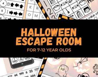 Halloween Escape Room for Kids, Printable Party Game, Halloween Activity, Escape Room at Home, Family Game Night, Mystery Puzzle