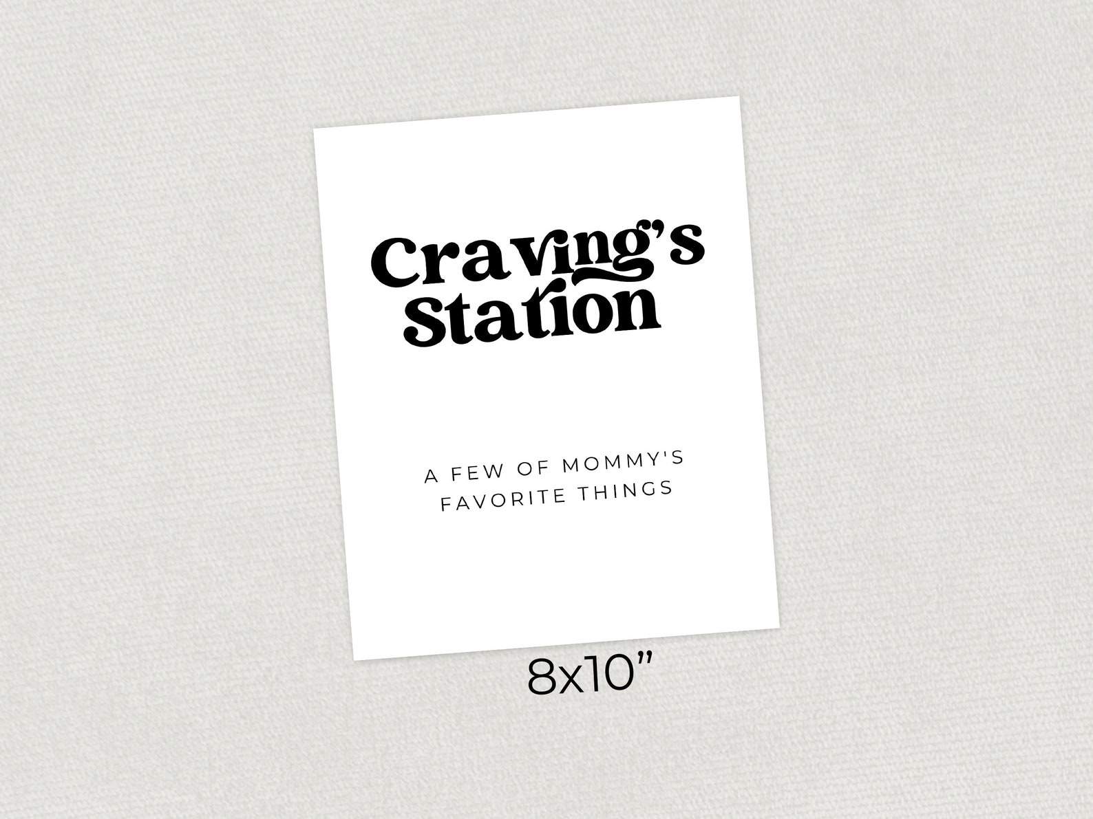 Minimalist Cravings Station Sign, Minimal Baby Shower, Mommy's Cravings ...