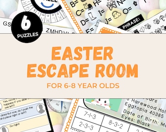 Easter Escape Room for Kids, Printable Party Game, Easter Activity, Escape Room at Home, Family Game Night, Mystery Puzzle, Class Activity