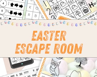 Easter Escape Room for Kids, Printable Party Game, Easter Activity, Escape Room at Home, Family Game Night, Mystery Puzzle