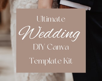 Ultimate Wedding DIY Canva Template Kit | Editable Templates | Fonts | Colour Themes | Create Your Own Wedding | Digital Download