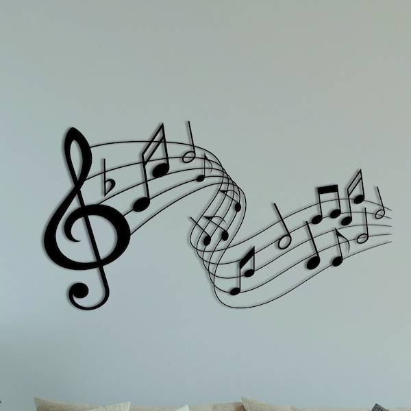 Metal Dancing Notes Wall Decor, Metal Wall Hangings, Metal Music Wall Art, Music Notes Wall Art, Gift for Music Lover, Musical Wall Decor