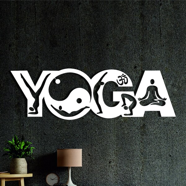 Yoga Outdoor Metal Wall Art Etsy