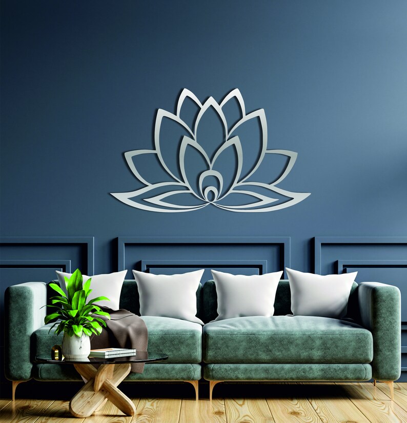 Lotus Metal Wall Art Lotus Flower Wall Art Metal Lotus Etsy