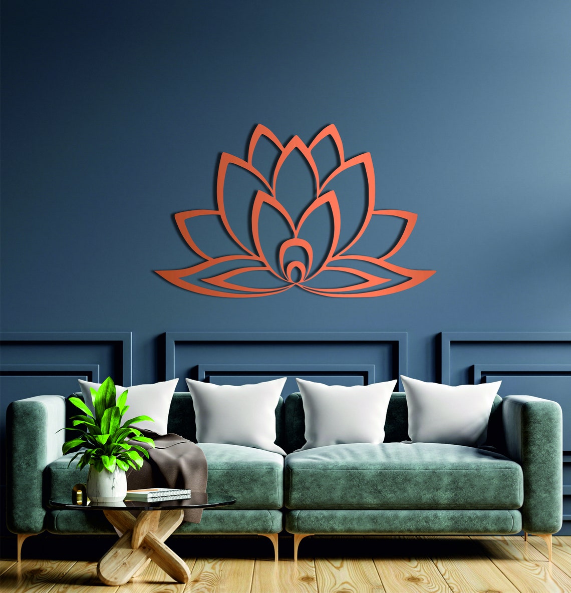Lotus Metal Wall Art Lotus Flower Wall Art Metal Lotus Etsy