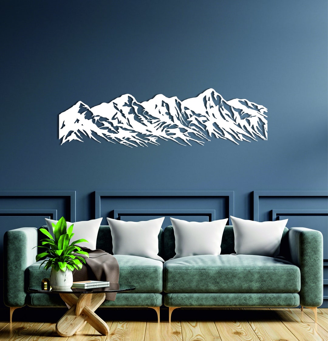 Mountain Metal Wall Art Decor, Mountain Decorations, Mountain Wall ...