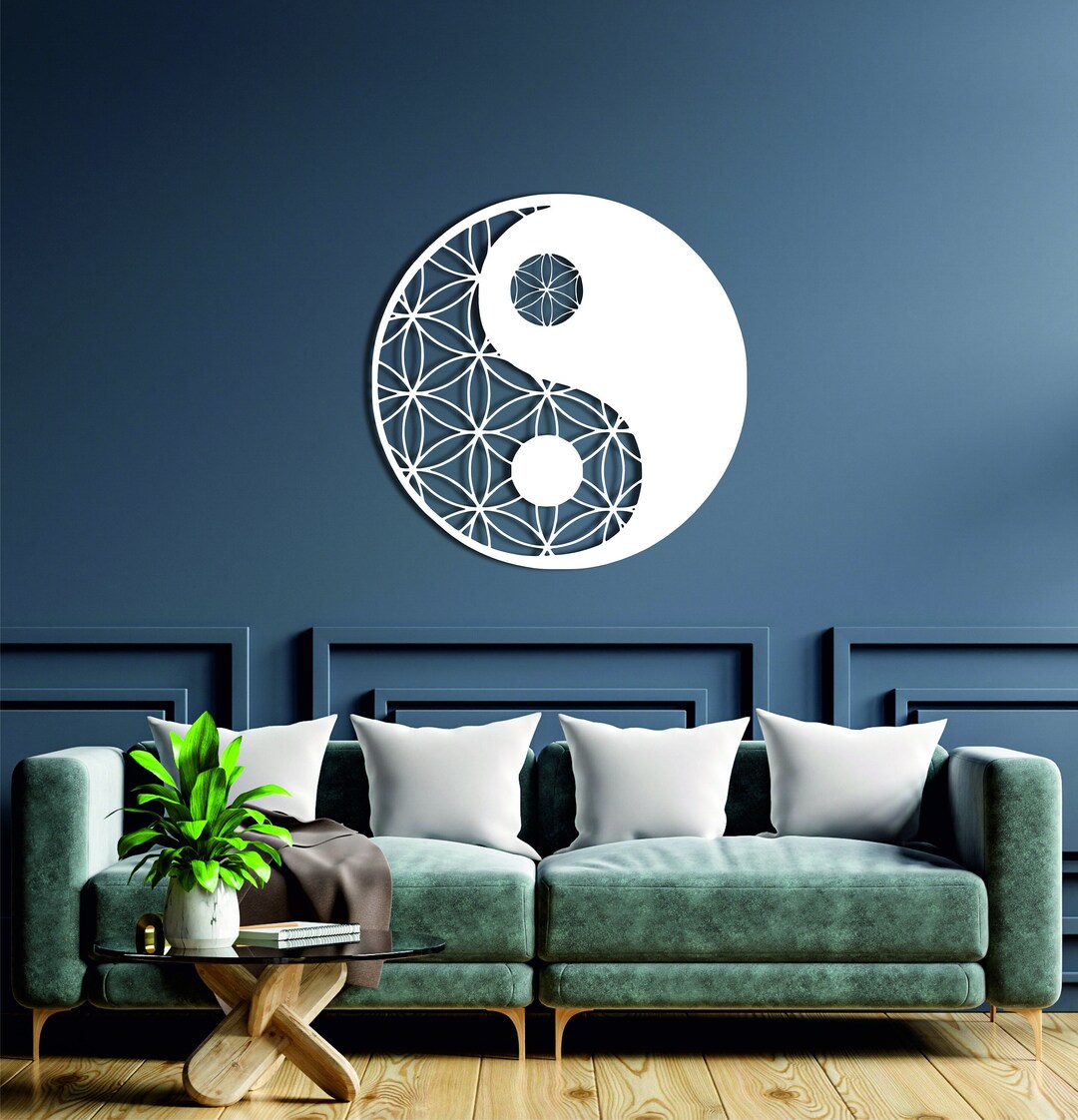 Metal Yin Yang Decor, Yin Yang Metal Wall Art, Yin Yang Metal Wall