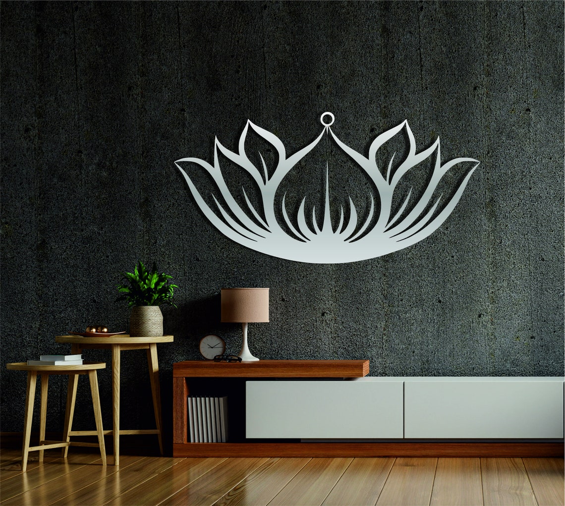 Lotus Metal Wall Art Lotus Flower Wall Art Metal Lotus Etsy