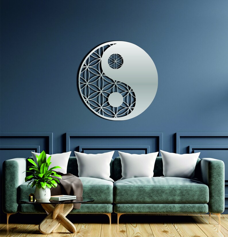 Metal Yin Yang Decor Yin Yang Metal Wall Art Yin Yang Metal Etsy