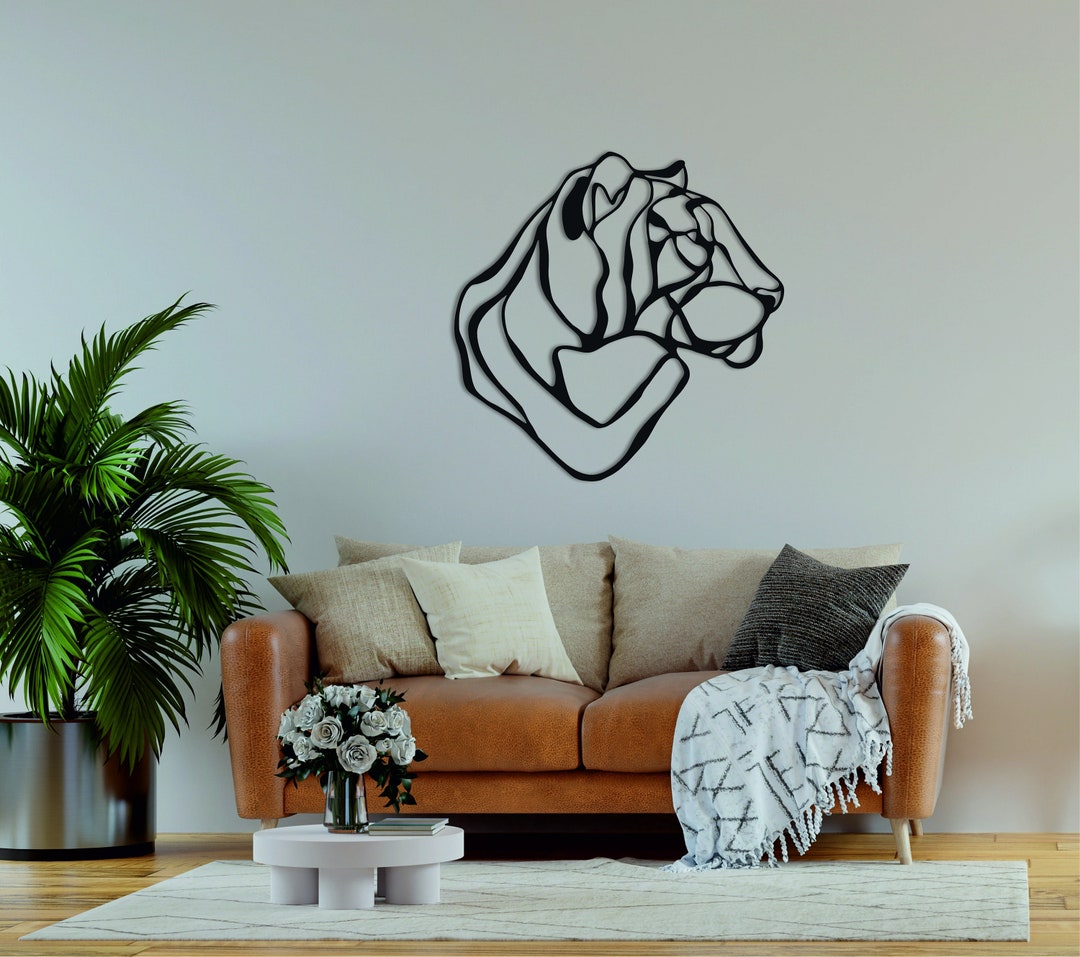 Tiger Head Wall Decor, Metal Tiger Wall Art, Metal Tiger Wall Decor