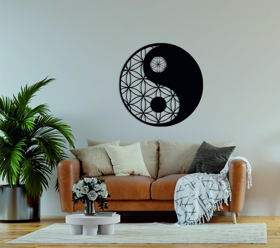 Metal Yin Yang Decor, Yin Yang Metal Wall Art, Yin Yang Metal Wall