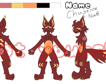 Furry Fox Ref Sheet Base - Etsy