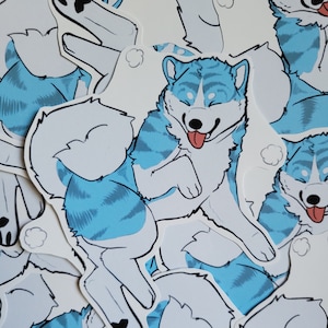 Blue Akita Sticker