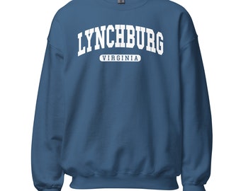 Lynchburg Sweatshirt | Lynchburg Virginia Sweatshirt Crewneck Sweater Vintage College University Souvenir Gifts VA USA