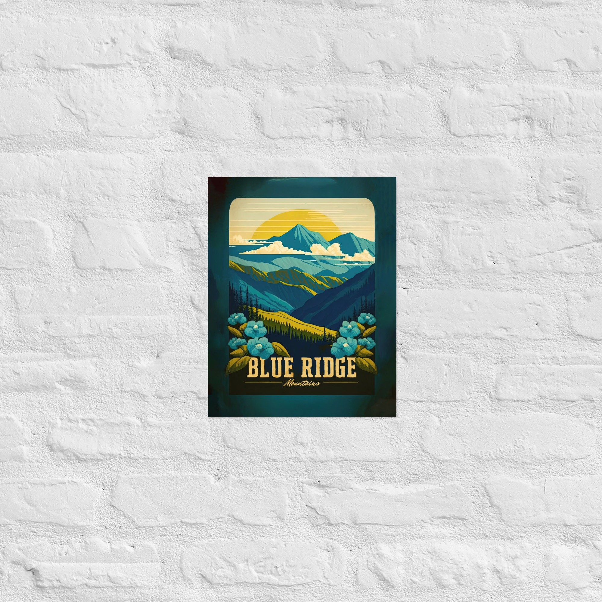 Blue Ridge Mountains Travel Poster | Wall Art, Nature Wall Art, Nature ...