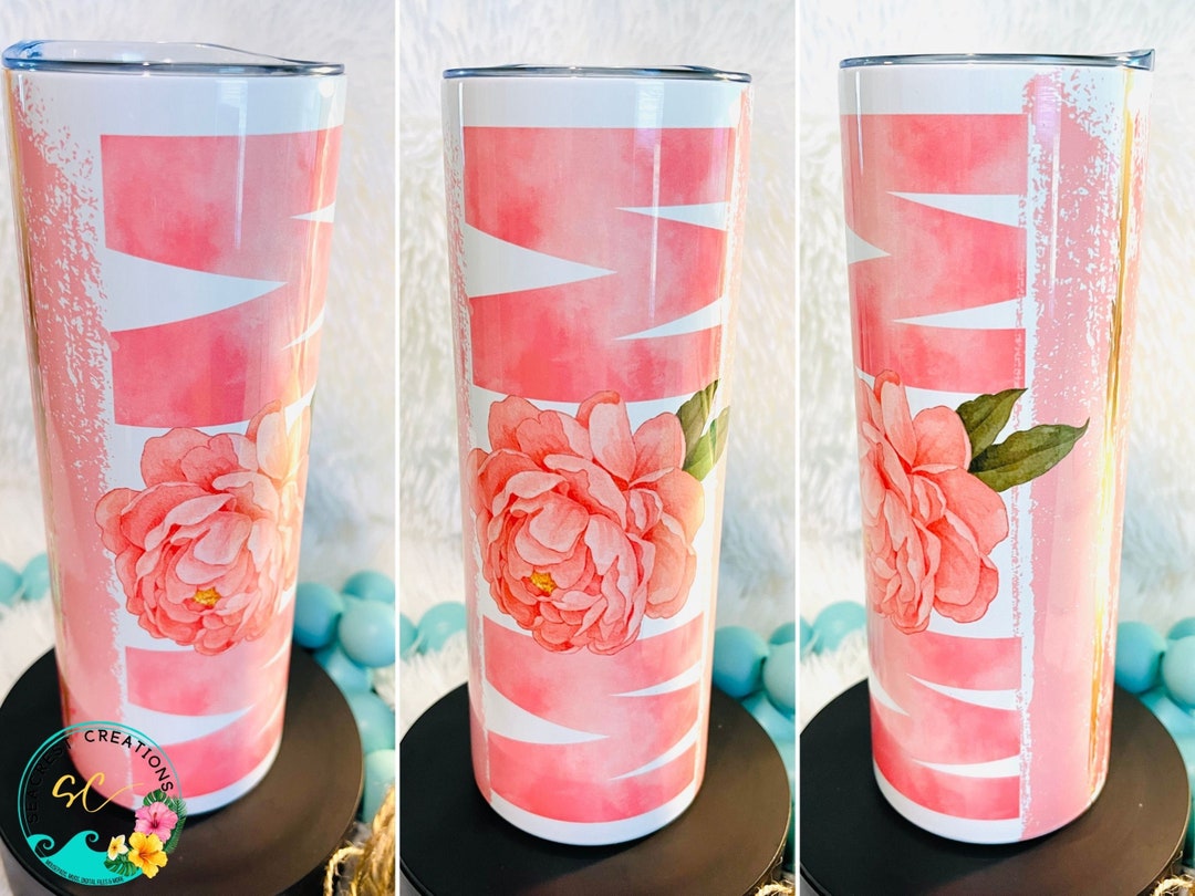 20oz Skinny Tumbler, Sublimated Design, Sublimation Wrap, Tumbler, MOM
