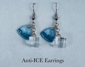 Political Statement Earrings: Anti-ICE, Immigrant Legal Fund Donation
