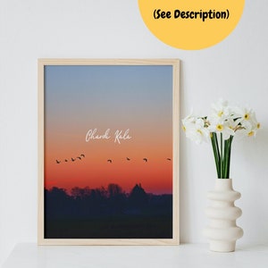 Digital Print | Chardi kala - Beautiful Sunset - Printable Sikh Wall Art - Downloadable Digital Print, Sikhism