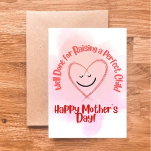 Biglietto di auguri per la festa della mamma - Bambino perfetto - divertente