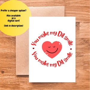 Desi Anniversary Valentine's Day Card - You Make my Dil Smile - Divertente - Indiano - Sikh - Punjabi - Sud Asia - Carino - Biglietti di auguri