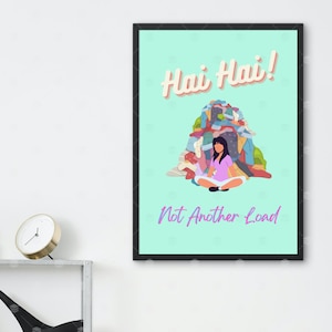 Framed Laundry Utility Room Wall Art - Indian Wall Art - Metal/Acrylic/metal/wood Poster, Punjabi Art, Gift