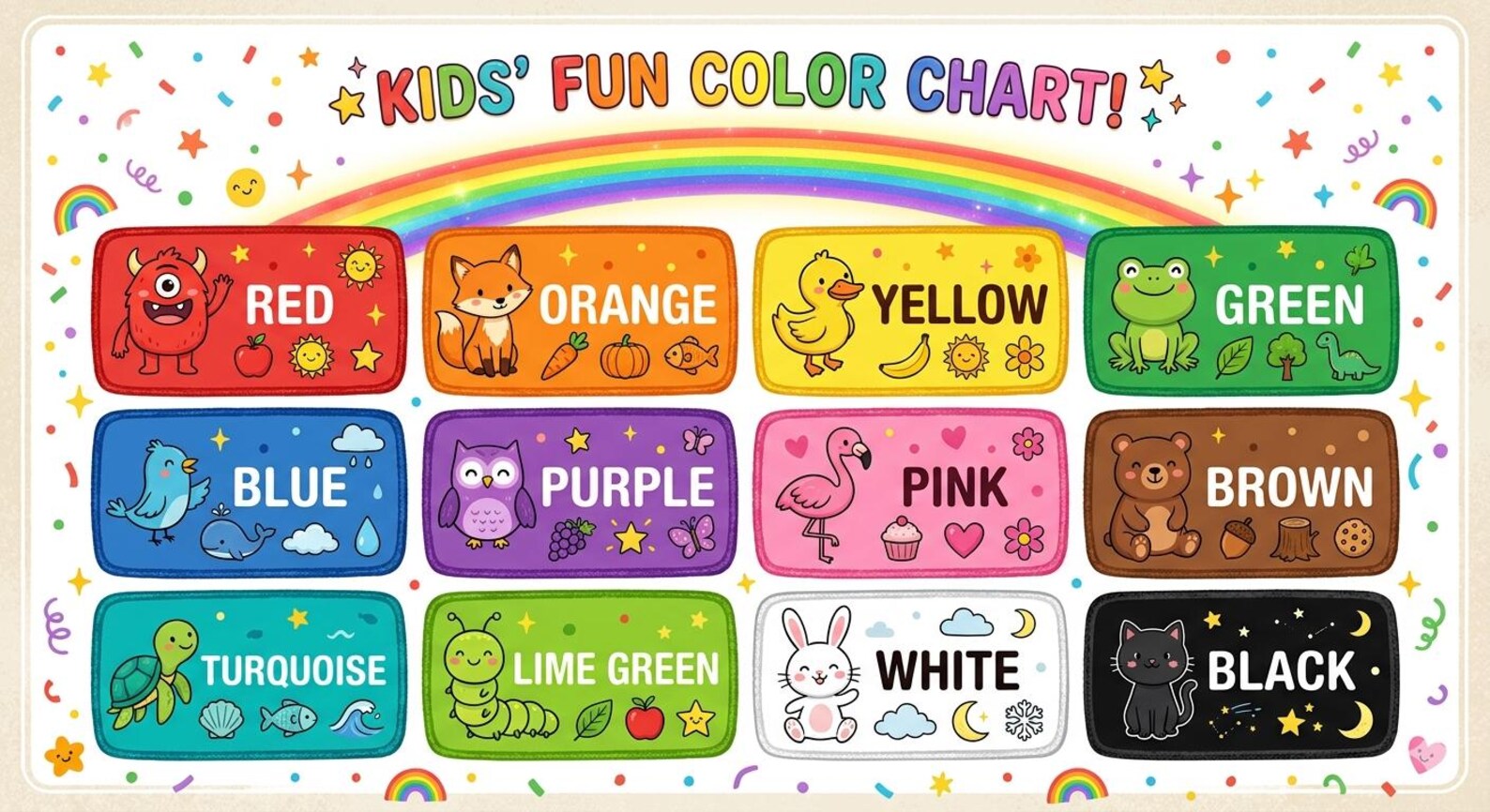 Basic Color Chart - Etsy