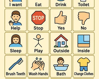 PECS Visual Communication Sheet