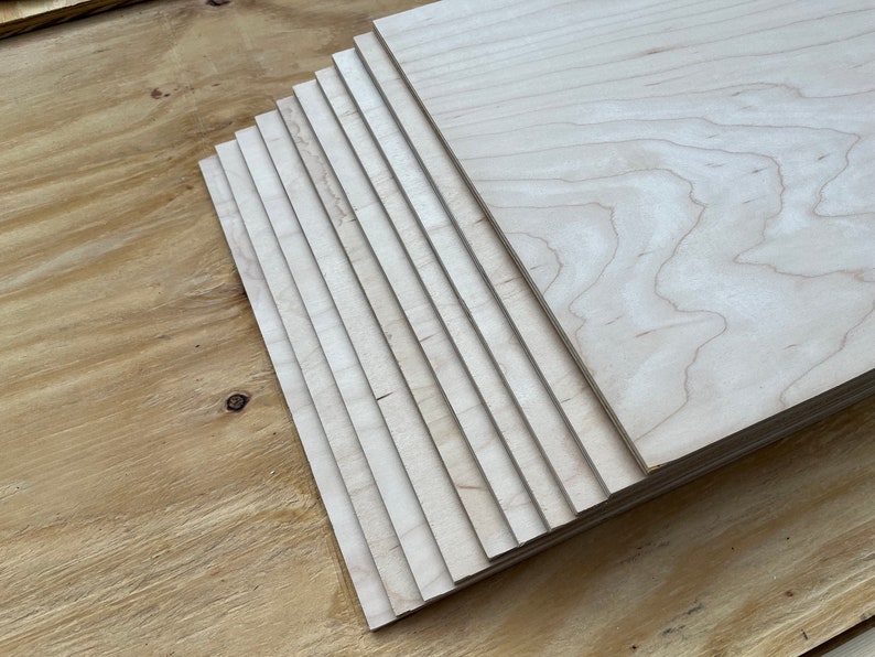 Finished Quarter Inch Maple Plywood Etsy
