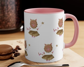 Cute Fat Cat Accent Mug, Cute Gifts for Cat Lover, Mug Holiday Gifts 11 oz