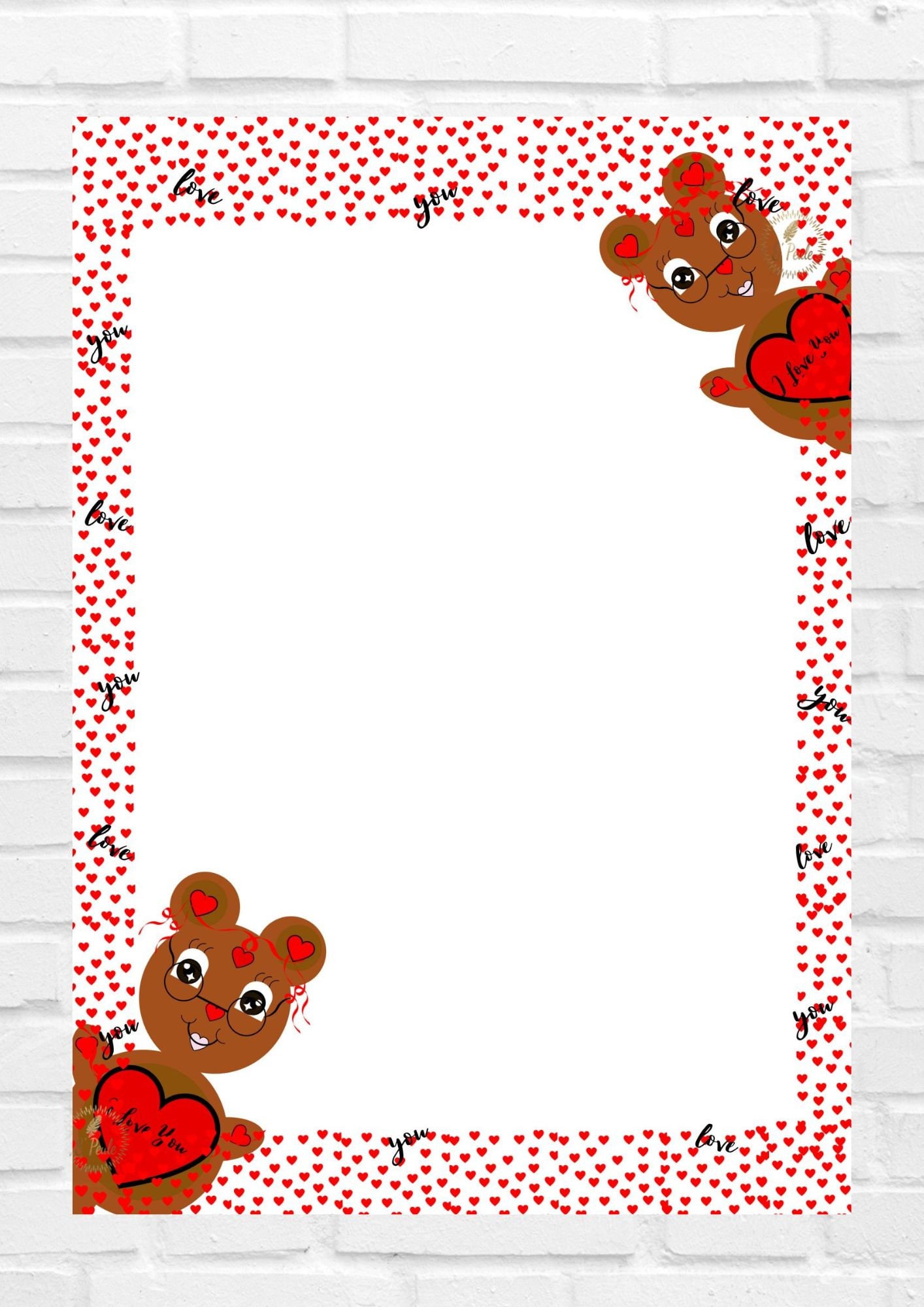 Cute Valentine's Day Letter Template, Printable Valentine's Day ...