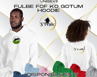 Des vêtements africains, Un hoodie africain, Vêtements Peul, Hoodie Peul, Hoodie Vache, Vêtements Vache, Vêtements Buffalo ,Sweat à capuche