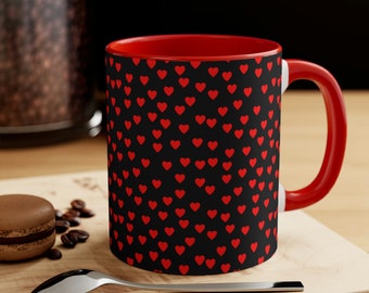 Valentine's Day mug, Heart mug, Couple Mug, Anniversary mug,  Romantic mug, Valentine's day gift ideas, Ceramic Heart Mug, 11oz Accent Mug