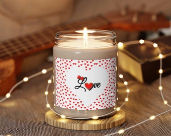 LOVE Scented Soy Candle 9oz, valentine's day scented candle, love candle, candle for couples