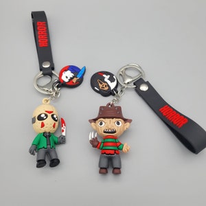 Halloween 3D Figure Keychain with Horror Carrying Strap