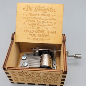 Dad to Daughter Handcranked Mini Music Box