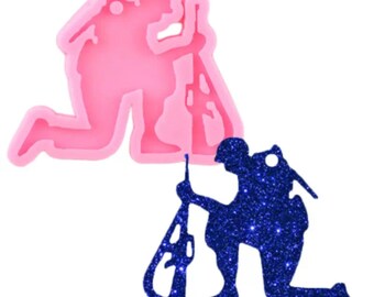 Soldier Keychain Pendant Silicone Craft Mold